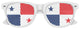 Funglasses Panama flag World Cup party sunglasses with white frame and Panama flag design for sports events and celebrations