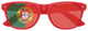Funglasses Portugal flag World Cup party sunglasses with red frame and Portugal flag design, perfect for fans and celebrations.