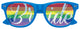Rainbow Pride Bride sunglasses by Funglasses featuring vibrant rainbow-colored lenses and stylish wedding party design.
