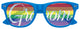 Rainbow Pride Groom wedding party sunglasses by Funglasses featuring vibrant rainbow-colored frames and UV protection.