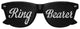 Funglasses ring bearer wedding party sunglasses in black with white text, featuring a fun design for wedding accessories.