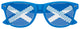 Blue Scotland flag themed sunglasses from Funglasses for World Cup parties, featuring bold flag design and UV protection.
