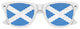 Funglasses with Scotland flag design, World Cup party sunglasses in white with bold Scotland flag pattern, perfect for sports fans