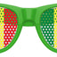 Funglasses Senegal flag World Cup party sunglasses with green and yellow design, featuring Senegal national emblem and bold colors.