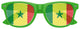 Funglasses with Senegal flag design for World Cup parties, featuring green and yellow colors and bold flag graphics.