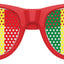 Red Senegal flag sunglasses by Funglasses for World Cup celebrations, featuring vibrant flag design and stylish eyewear.