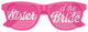 Pink Sister of the Bride wedding party sunglasses with Funglasses branding, stylish design for bridal celebrations.