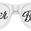 Funglasses Sister of the Bride wedding party sunglasses with white frames and stylish design for bridal celebrations.