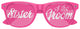 Pink Funglasses Sister of the Groom wedding party sunglasses with bold frames and custom lettering for special occasion photos.