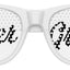 Funglasses SISTER OF THE GROOM wedding party sunglasses in white with black lettering, stylish accessory for wedding celebrations.