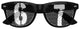 Black SIX SEVEN party sunglasses by Funglasses with bold, oversized frames and dark tinted lenses for a stylish look.