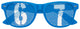 Funglasses SIX SEVEN Party Sunglasses in blue with wide frames and tinted lenses, stylish accessories for parties and events.