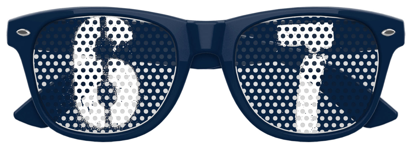 Funglasses SIX SEVEN Party Sunglasses in navy blue with tinted lenses, stylish frame for casual or festive wear