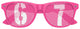 Pink SIX SEVEN Party Sunglasses by Funglasses with bold frames and tinted lenses, stylish for festive occasions.