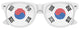 Korea Republic flag sunglasses by Funglasses with white frames and South Korea flag design, perfect for World Cup celebrations.