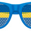 Sweden flag sunglasses by Funglasses featuring blue frames and Swedish flag design, perfect for World Cup celebrations.