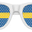 White Sweden flag themed World Cup party sunglasses by Funglasses, featuring bold flag design for sporting events and celebrations.