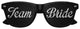 Black TEAM BRIDE wedding party sunglasses by Funglasses, stylish eyewear with "TEAM BRIDE" text for bridal celebrations.
