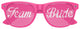 Pink TEAM BRIDE wedding party sunglasses by Funglasses with "TEAM BRIDE" lettering, ideal for bridal celebrations and photos.