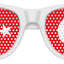 Turkey flag sunglasses with white frame for World Cup party, featuring Turkish flag design on the lenses by Funglasses.