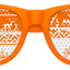 Funglasses Ugly Sweater Party Sunglasses with colorful holiday sweater design and novelty festive glasses.