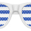 Funglasses with Uruguay flag design for World Cup celebrations, featuring white frame and patriotic flag pattern on the lenses.