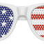 Funglasses USA flag World Cup party sunglasses with white frames and patriotic design for sports celebrations