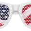 White US Flag party sunglasses by Funglasses with American flag design and star-spangled details, perfect for celebrations.